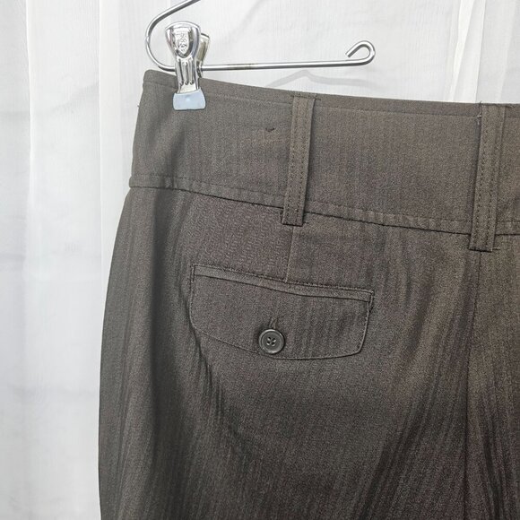 Dressbarn Brown Striped Trousers Y2K Business Office Bootcut 10 - Picture 8 of 13
